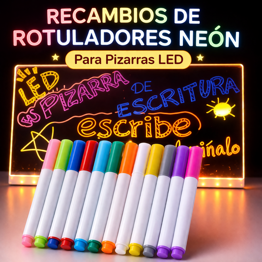 Pack 12 Rotuladores para Pizarra LED Kidsy®