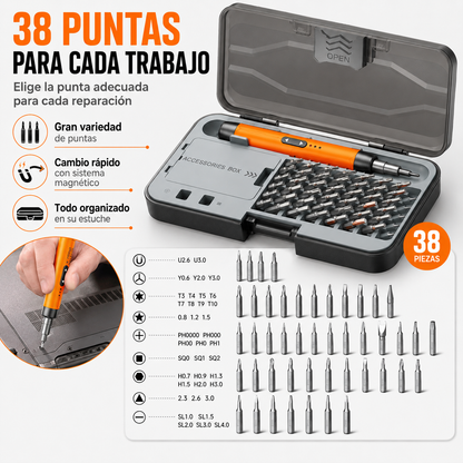 Set Destornillador Electrico Powerson® 46en1