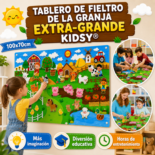 Tablero de fieltro de la granja Kidsy® XL