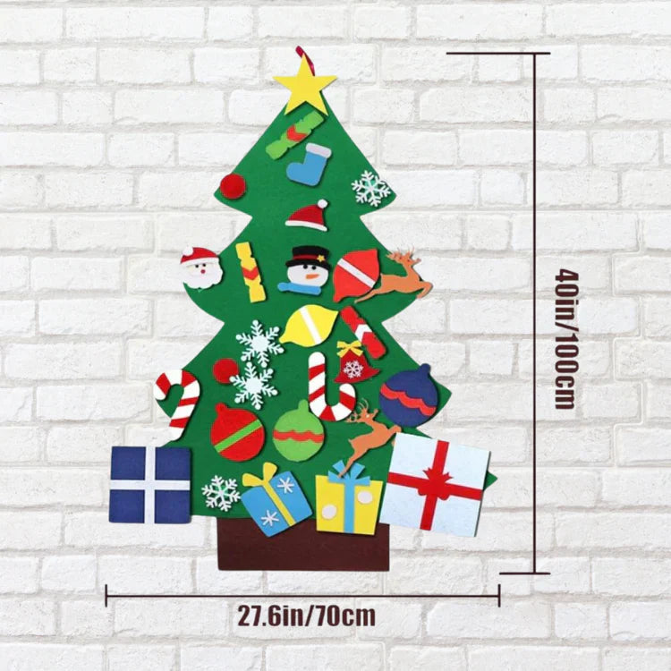 Árvore de Natal de Feltro para Crianças