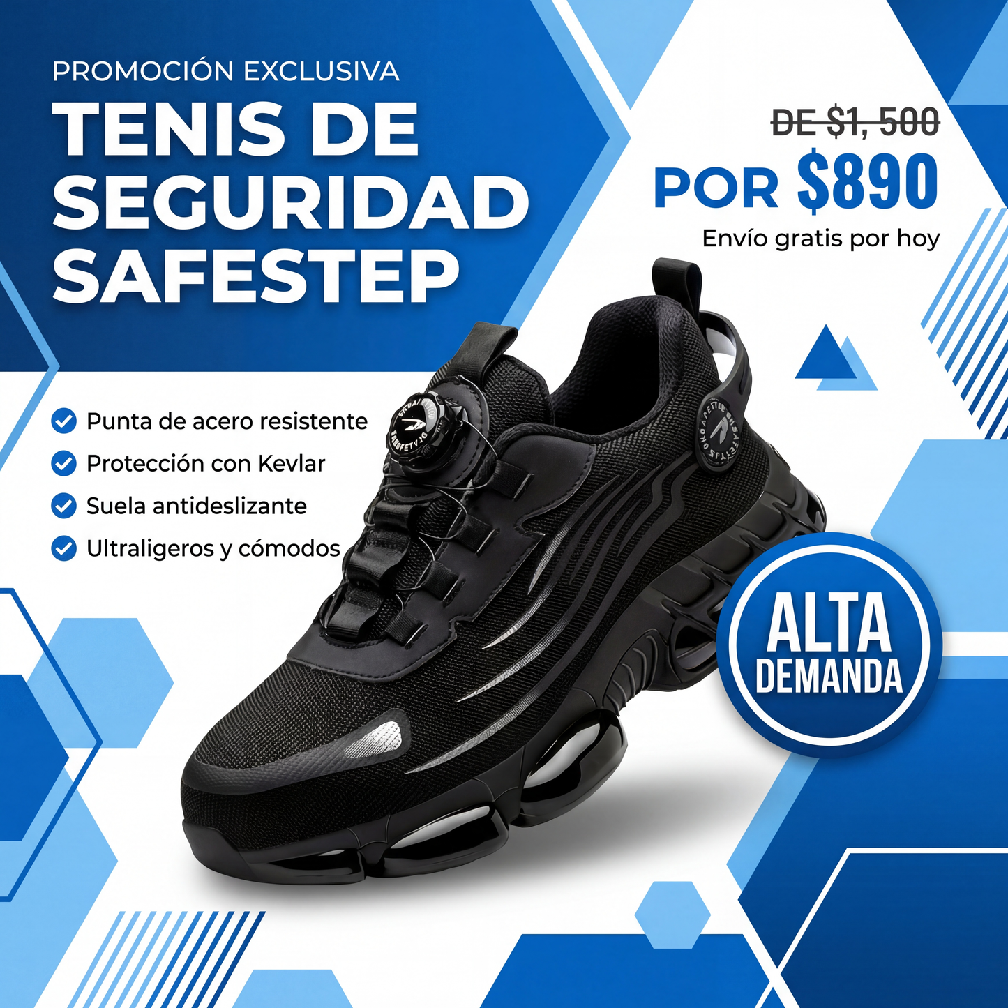 Tenis de Seguridad Ultraligeros SafeStep